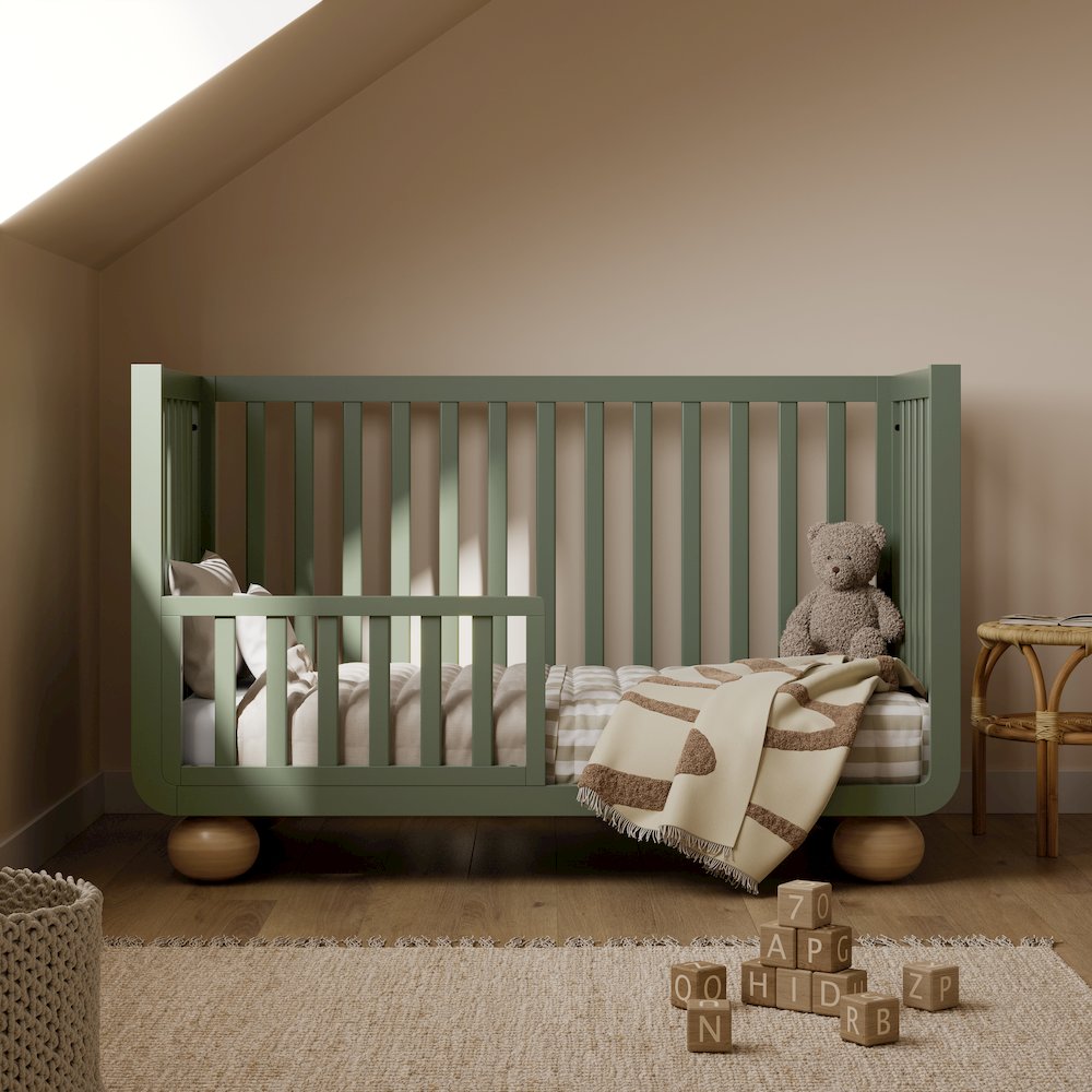 Amalfi Convertible Crib- Olive/Driftwood