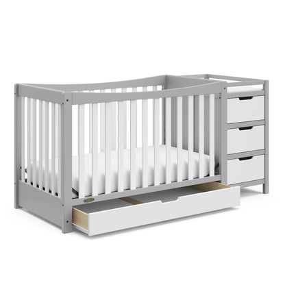 Graco Remi All-in-One Convertible Crib with Drawer and Changer (Pebble Gray)