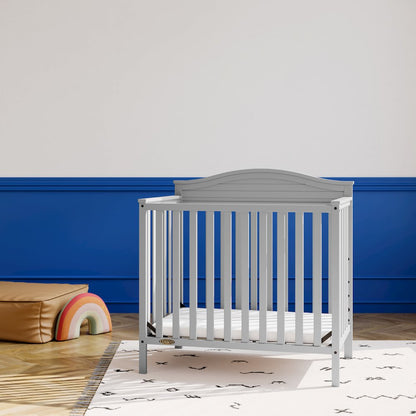 Graco Stella 4-in-1 Convertible Mini Crib with Bonus Mattress - Pebble Gray