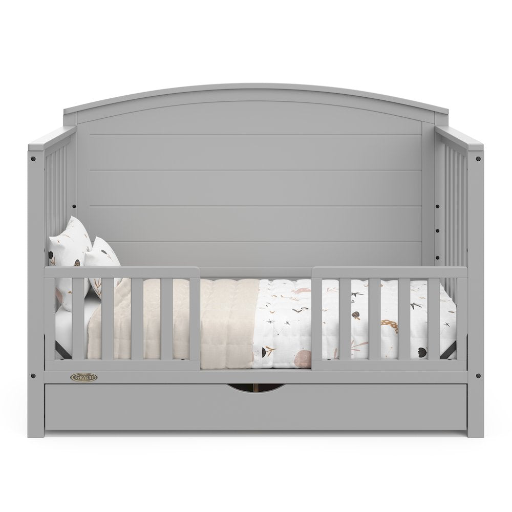 Graco Bellwood 5-in-1 Convertible Crib with Drawer (Pebble Gray)