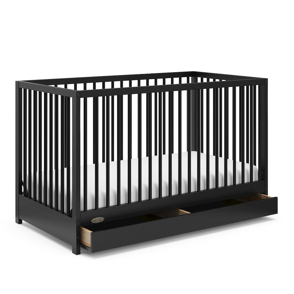 Graco Teddi 5-in-1 Convertible Crib with Drawer - Black