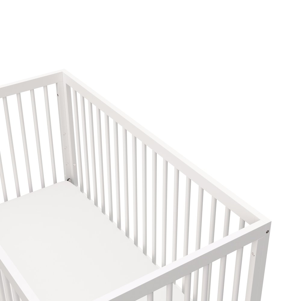 Storkcraft Santorini Deluxe 5-in-1 Convertible Crib, White With Driftwood
