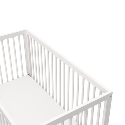 Storkcraft Santorini Deluxe 5-in-1 Convertible Crib, White With Driftwood