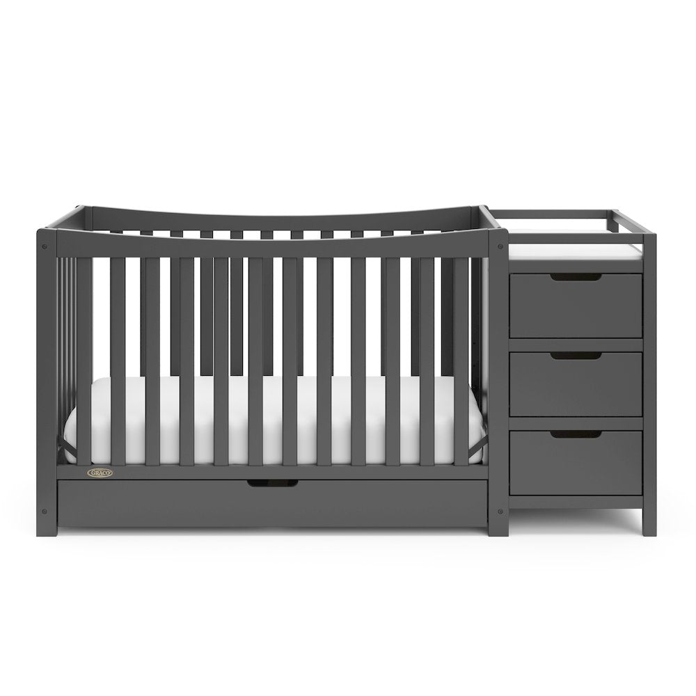 Graco Remi All-in-One Convertible Crib with Drawer and Changer (Gray)