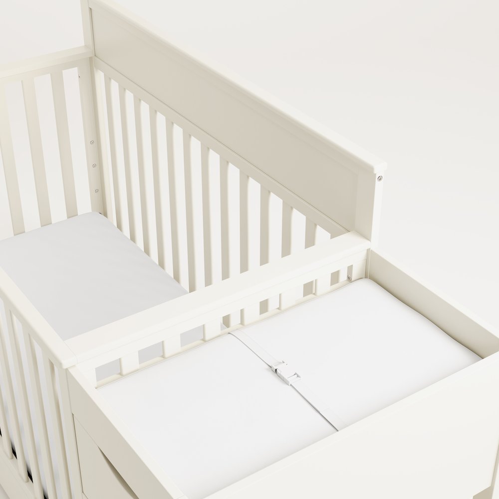 Shiloh Convertible Crib & Changer - Frosted Oat