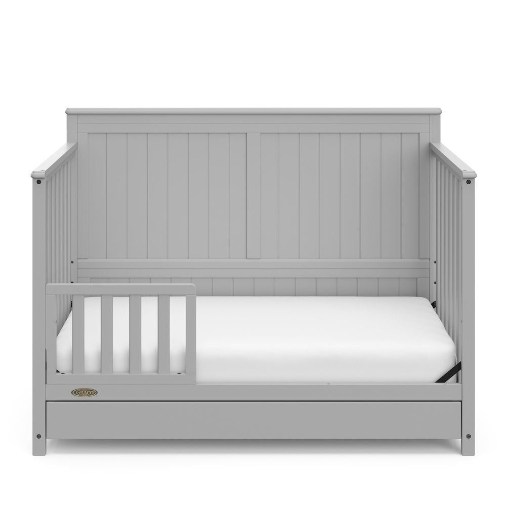 Graco Hadley 5-in-1 Convertible Crib with Drawer (Pebble Gray)