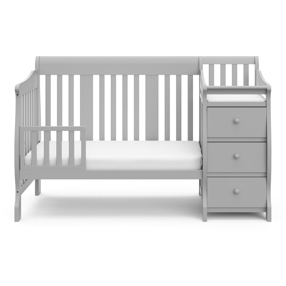 Storkcraft Portofino 4-in-1 Convertible Crib and Changer - Pebble Gray