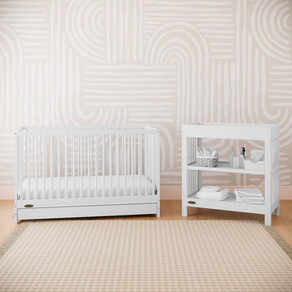 Graco Teddi 5-in-1 Convertible Crib with Drawer - White