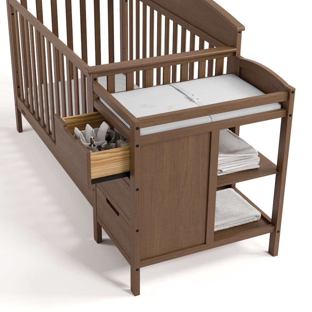 Benton Crib & Changer -Hazelnut