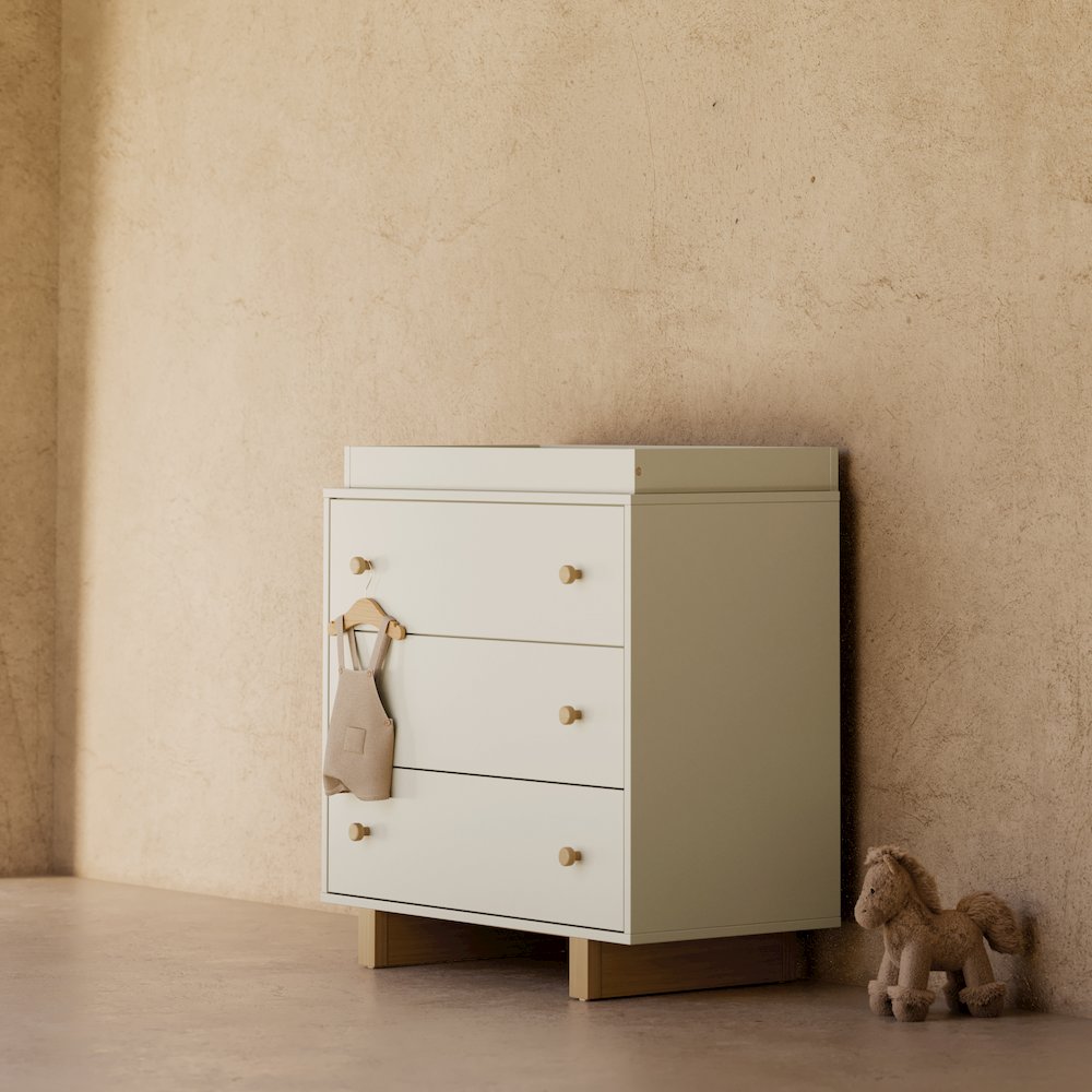 Texas 3 Drawer Chest with Topper-Frosted Oat/Driftwood