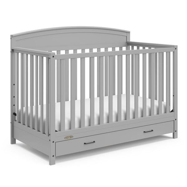 Graco Benton 5-in-1 Convertible Crib with Drawer (Pebble Gray)