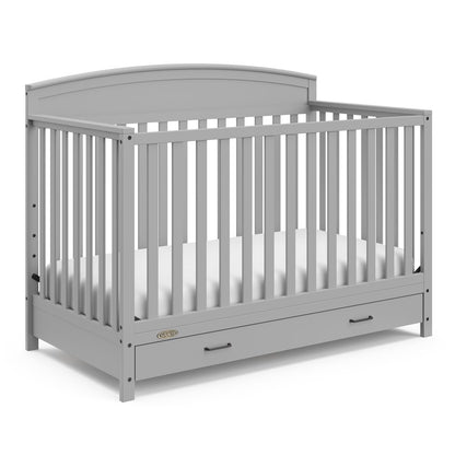 Graco Benton 5-in-1 Convertible Crib with Drawer (Pebble Gray)