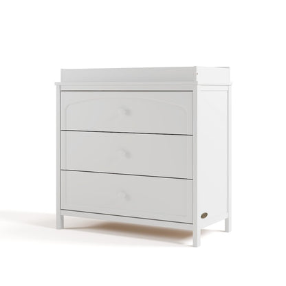 Olivia 3 Drawer Chest with Topper-White