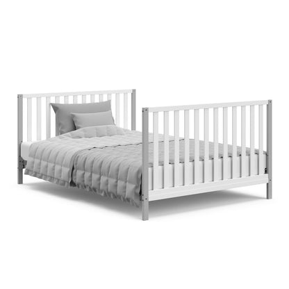 Storkcraft Modern Pacific 4-In-1 Convertible Crib - White/Pebble Gray