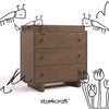 Texas 3 Drawer Chest with Topper-Hazelnut