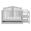 Graco Solano 4-in-1 Convertible Crib & Changer with Drawer - Pebble Gray