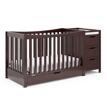 Graco Remi All-in-One Convertible Crib with Drawer and Changer (Espresso)