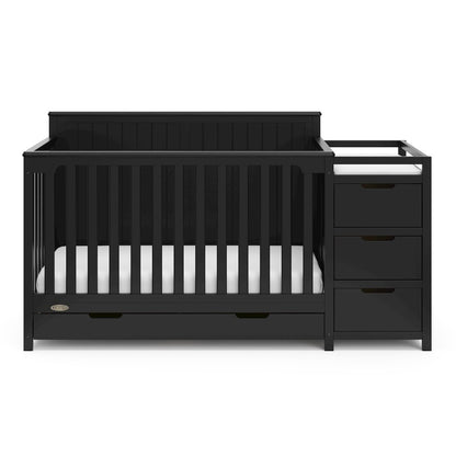 Graco Hadley 5-in-1 Convertible Crib and Changer with Drawer (Black)