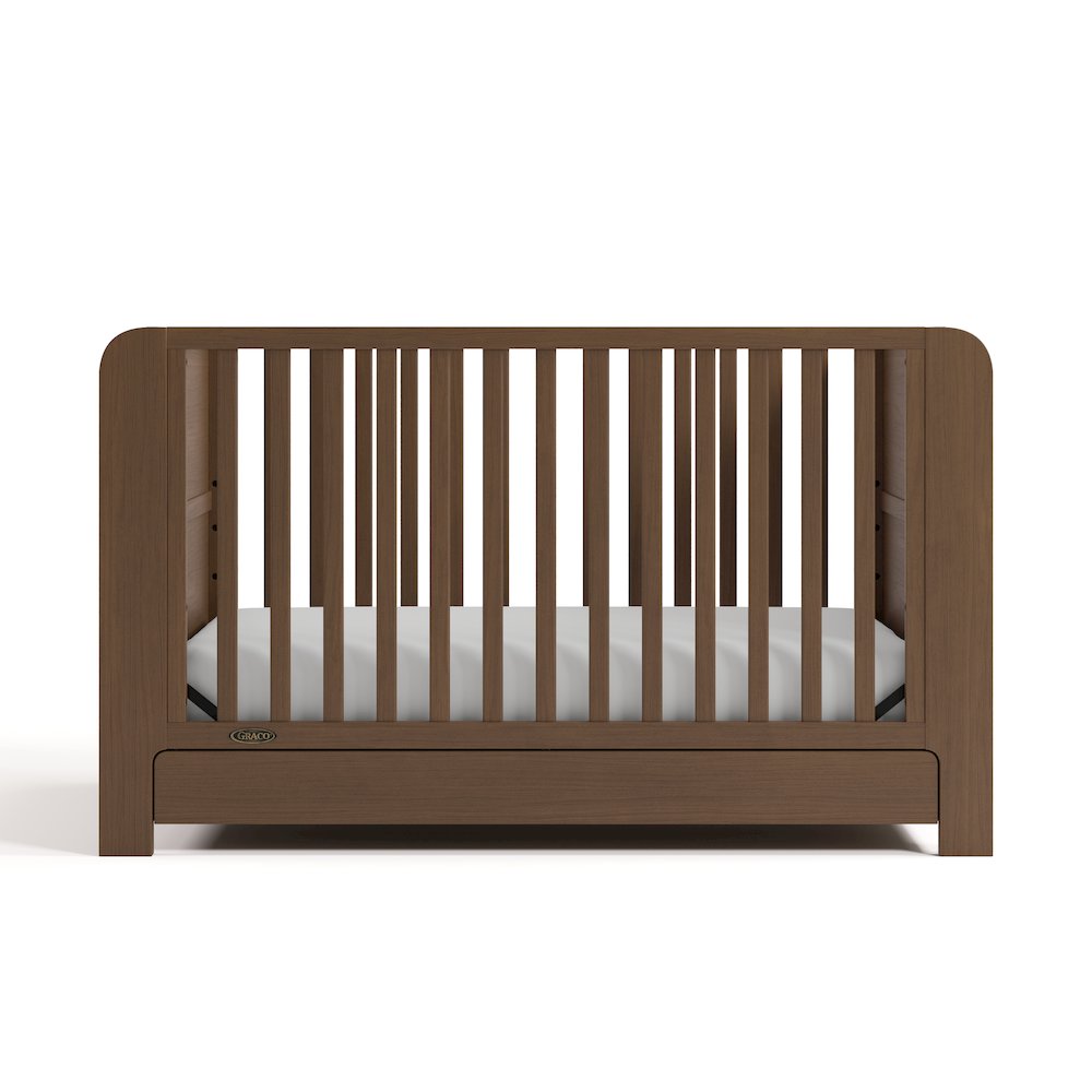 Read-With-Me Crib with Drawer - Hazelnut