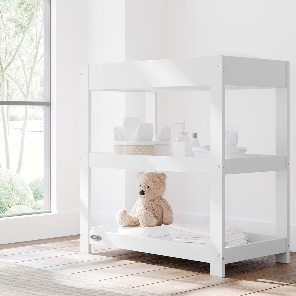 Graco Customizable Changing Table with Water-Resistant Changing Pad - (White)