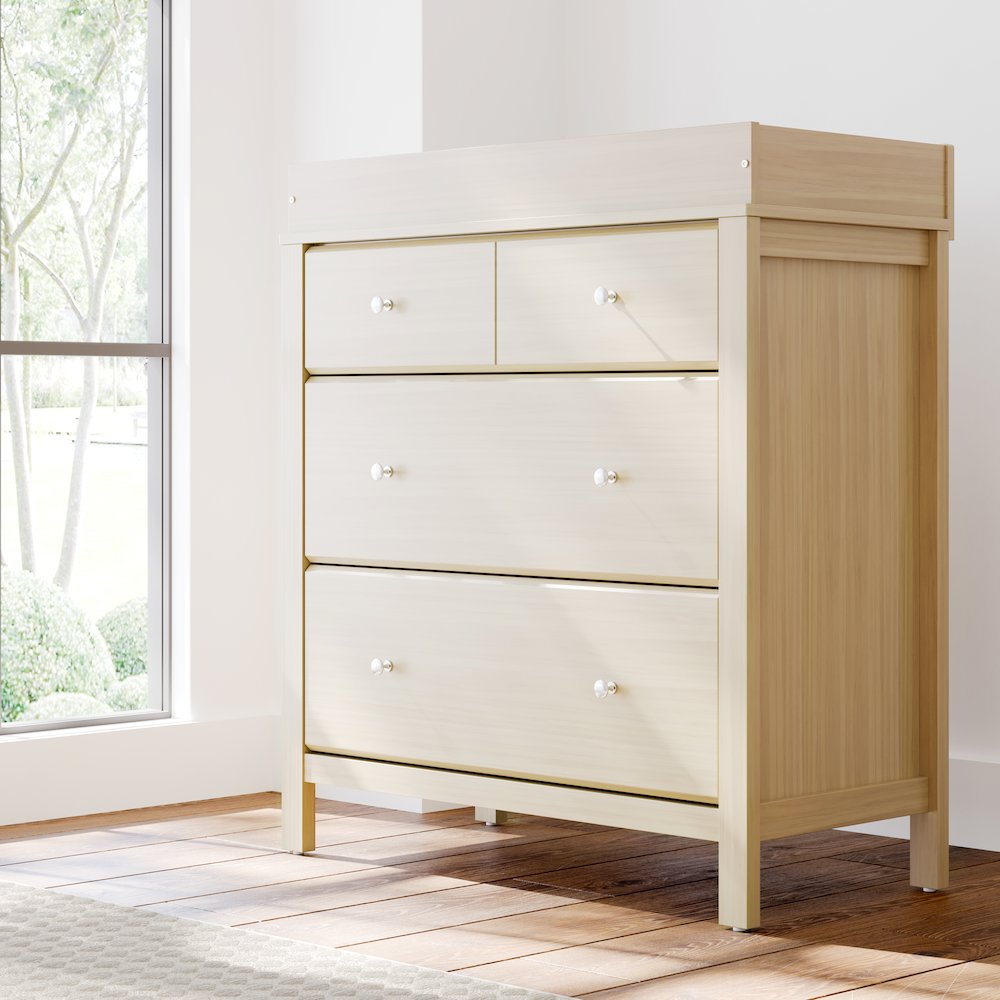 Storkcraft Carmel 3 Drawer Chest with Changing Topper (Driftwood)