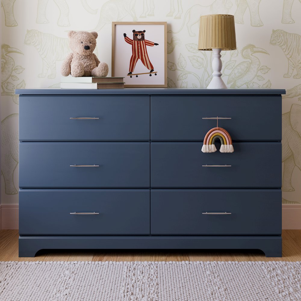 Brookside 6-Drawer Dresser- Midnight Blue