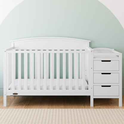 Graco Benton 4-in-1 Convertible Crib and Changer (White)