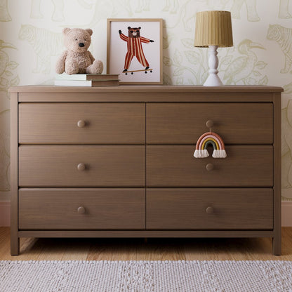 Alpine 6-Drawer Dresser- Hazelnut