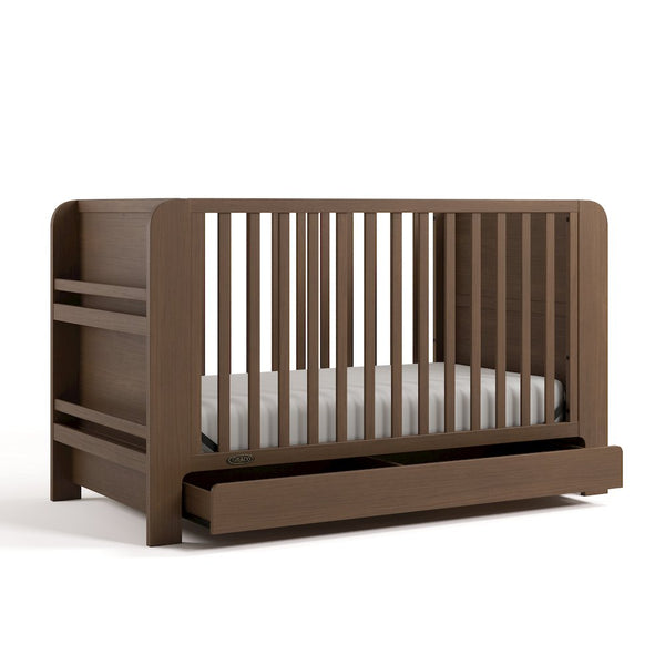Read-With-Me Crib with Drawer - Hazelnut
