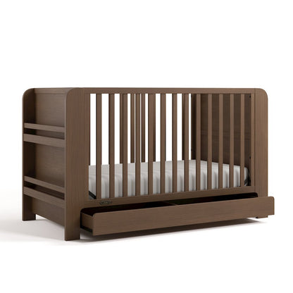 Read-With-Me Crib with Drawer - Hazelnut