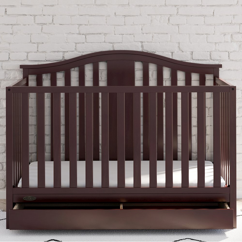 Graco Solano 4-in-1 Convertible Crib with Drawer - Espresso