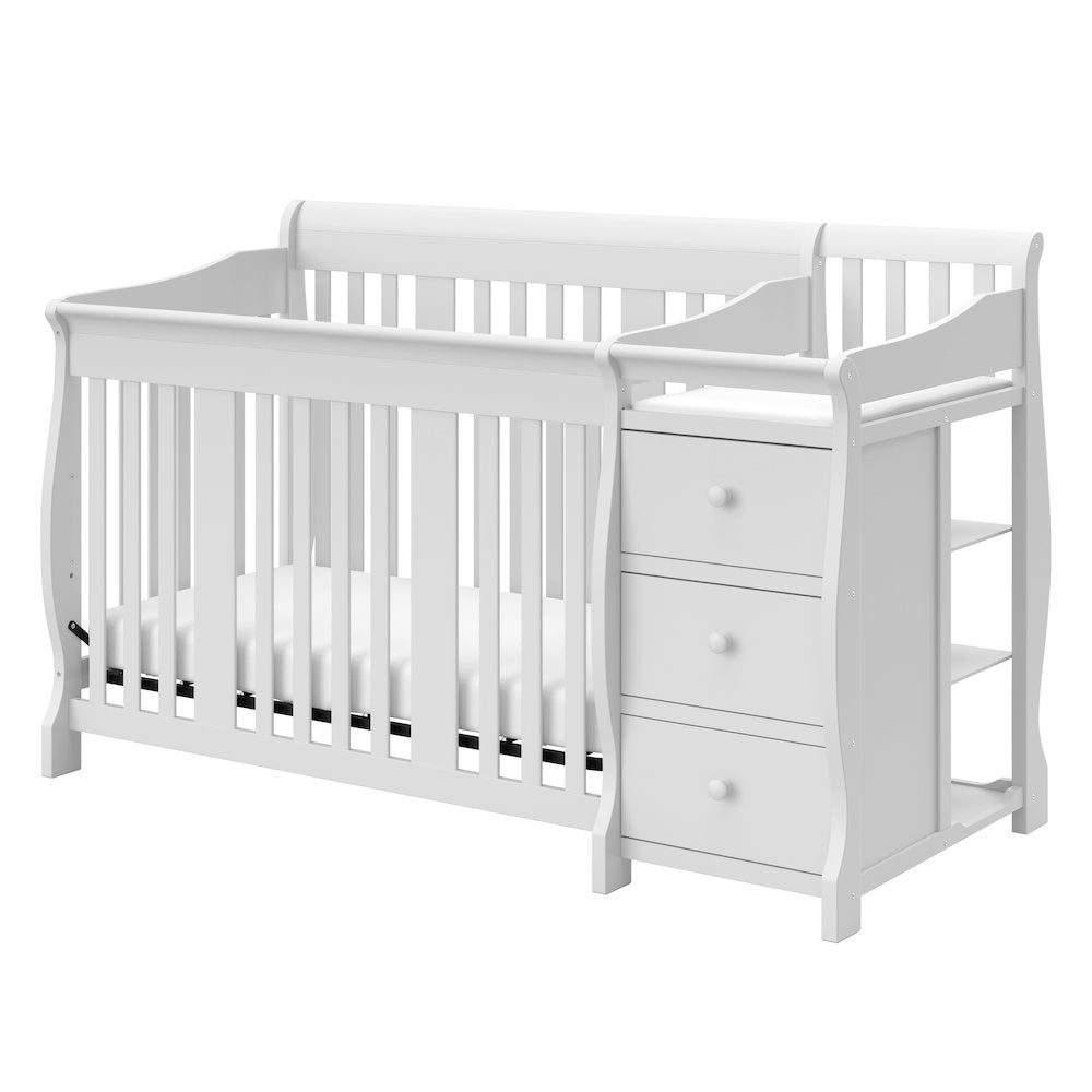 Storkcraft Portofino 4-in-1 Convertible Crib and Changer - White