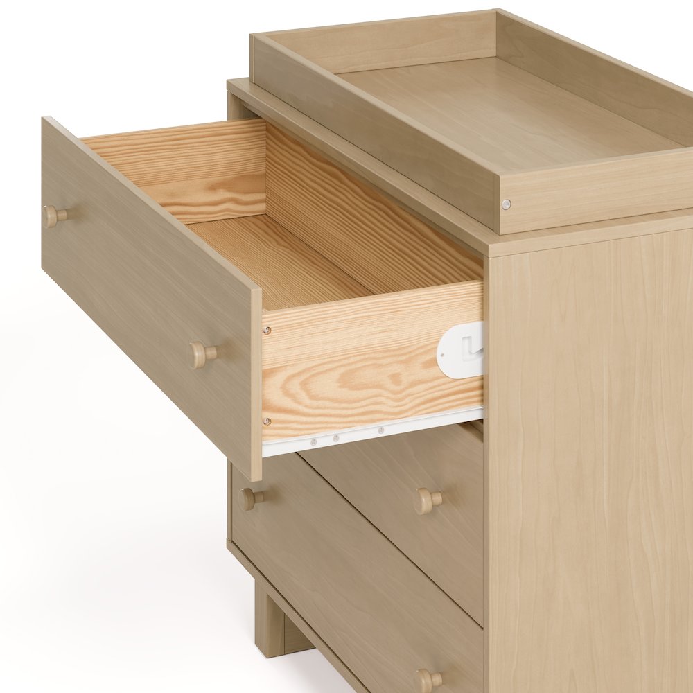 Texas 3 Drawer Chest with Topper-Driftwood