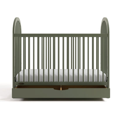 Olivia 3-In-1 Convertible Crib With Drawer-Olive