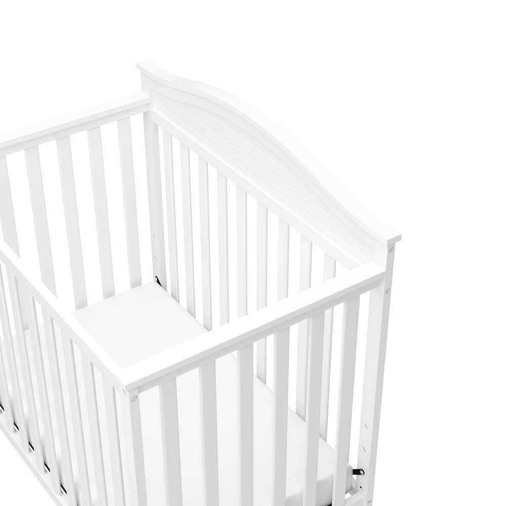 Graco Stella 4-in-1 Convertible Mini Crib with Bonus Mattress - White