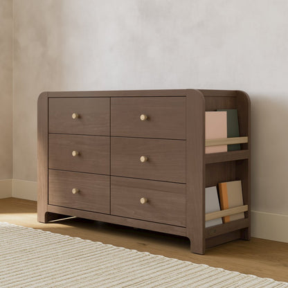 Read-With-Me 6 Drawer Dresser-Hazelnut/Driftwood