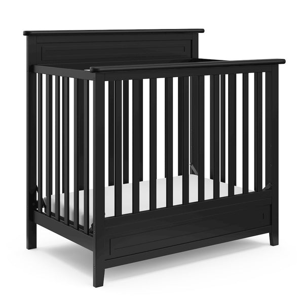Storkcraft Petal 4-in-1 Convertible Mini Crib, Black