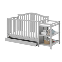 Graco Solano 4-in-1 Convertible Crib & Changer with Drawer - Pebble Gray