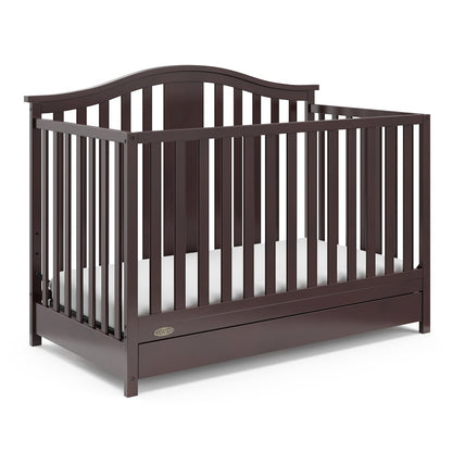 Graco Solano 4-in-1 Convertible Crib with Drawer - Espresso