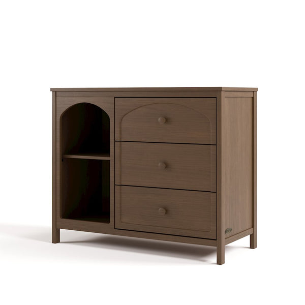 Olivia 3 Drawer Combo Dresser-Hazelnut