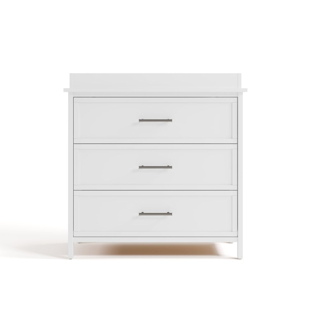 Classic 3 Drawer Chest  with Topper- White