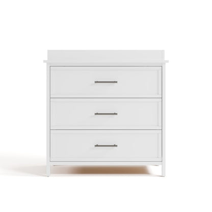 Classic 3 Drawer Chest  with Topper- White