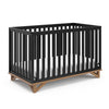 Santa Monica 5-in-1 Convertible Crib - Black with Vintage Driftwood
