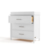 Classic 3 Drawer Chest  with Topper- White