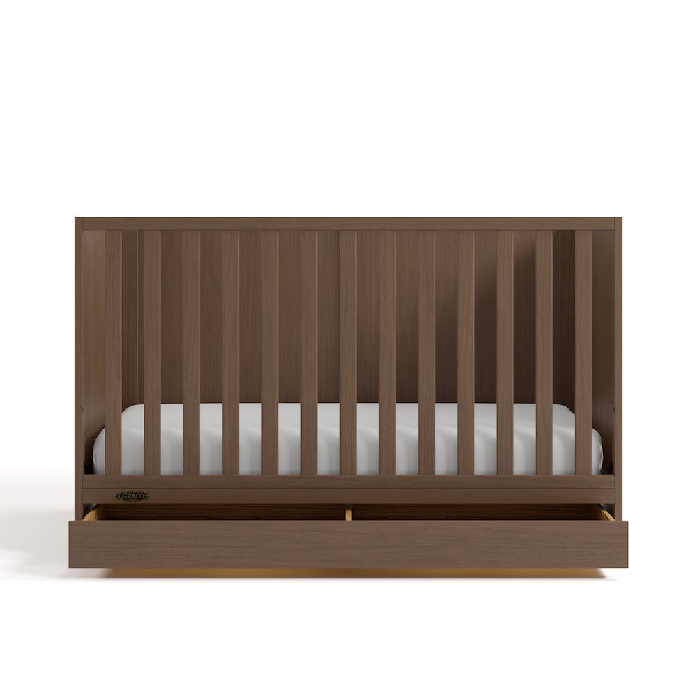 Theo 3-in-1 Convertible Crib with Drawer - Hazelnut