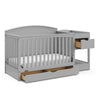Graco Bellwood 5-in-1 Convertible Crib & Changer with Drawer (Pebble Gray)