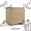 Texas 3 Drawer Chest with Topper-Driftwood