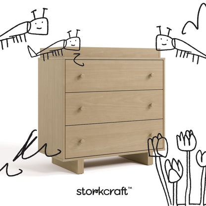 Texas 3 Drawer Chest with Topper-Driftwood