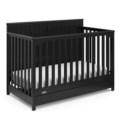 Graco Hadley 5-in-1 Convertible Crib with Drawer (Black)