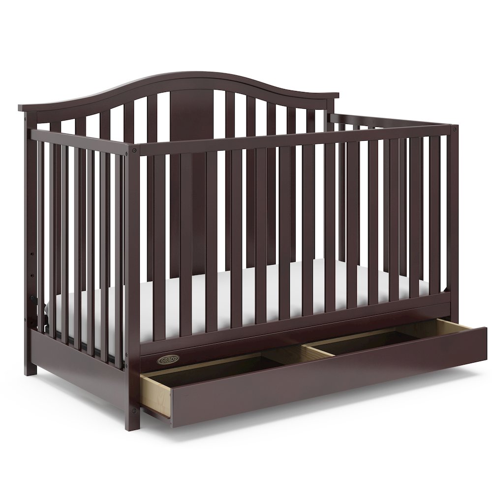 Graco Solano 4-in-1 Convertible Crib with Drawer - Espresso
